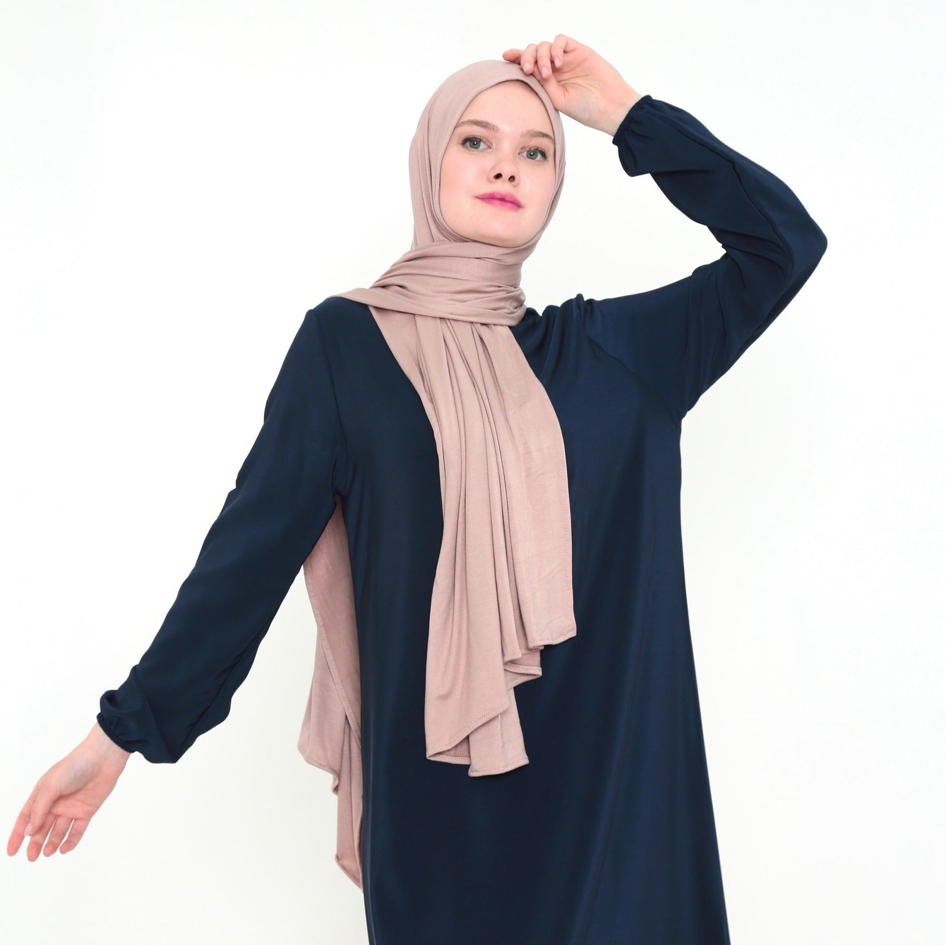 Maxi Jersey Sjaal Breed 75×190 Beige