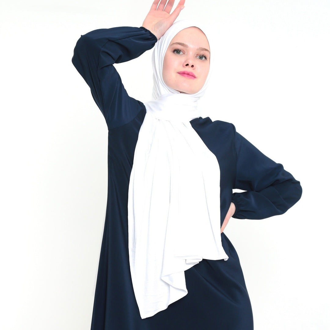 Jersey Hijab 165×65 Wit