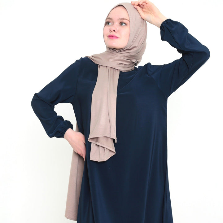 Maxi Jersey Sjaal Breed 75×190 Cream Bruin