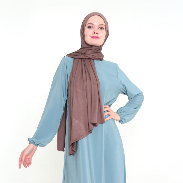 Maxi Jersey Sjaal Breed 75×190 Taupe