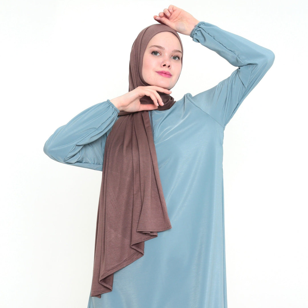 Maxi Jersey Sjaal Breed 75×190 Taupe