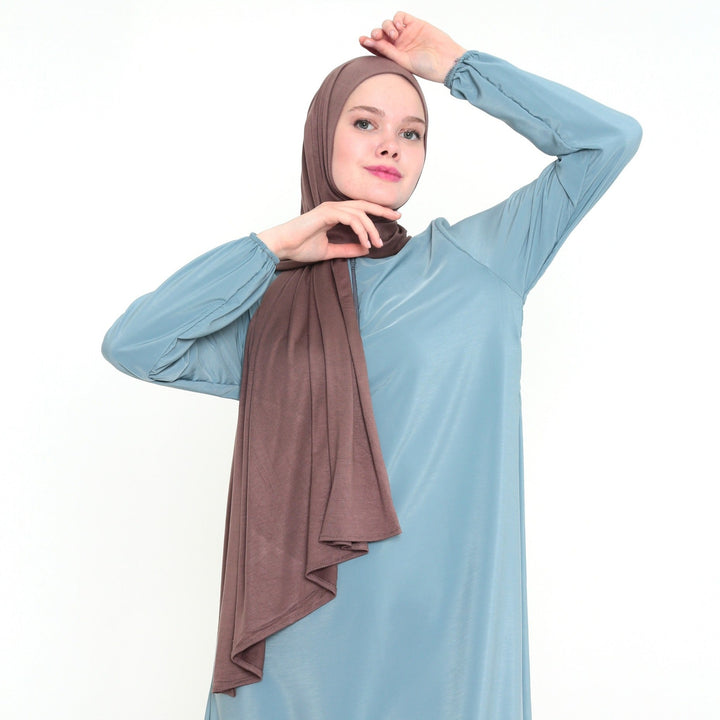 Maxi Jersey Sjaal Breed 75×190 Taupe