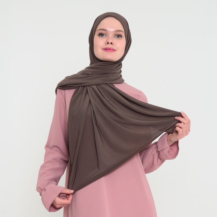 Premium Jersey Donkertaupe