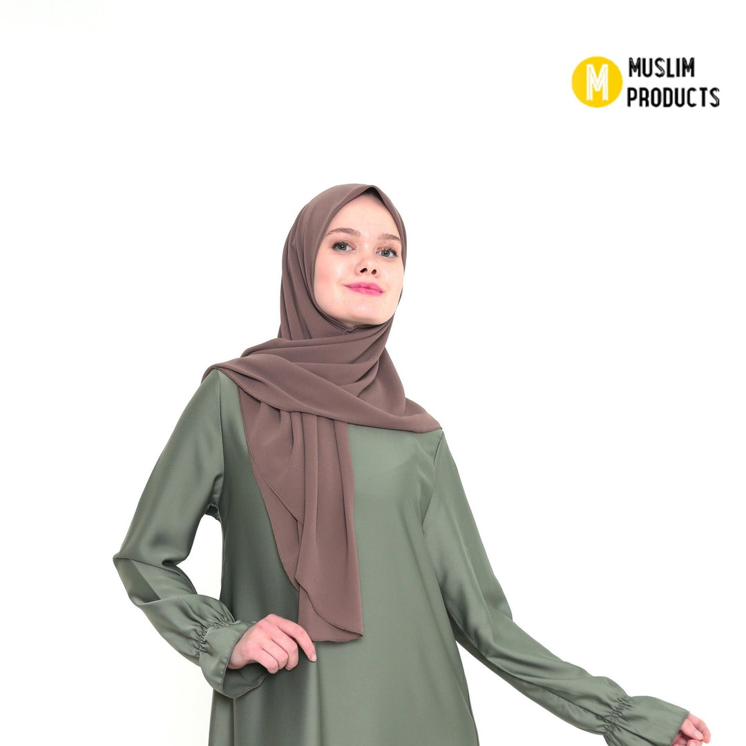 Hoofddoek Crepe (Ovaal) Taupe