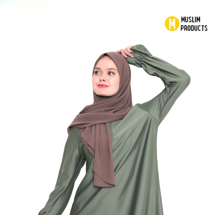 Hoofddoek Crepe (Ovaal) Taupe