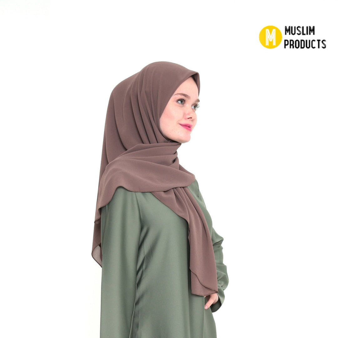 Hoofddoek Crepe (Ovaal) Taupe