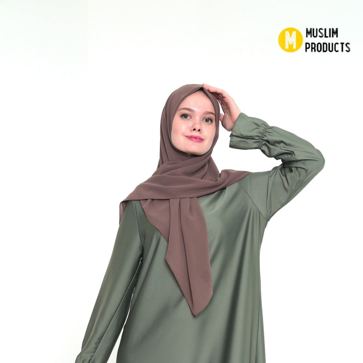 Hoofddoek Crepe (Ovaal) Taupe