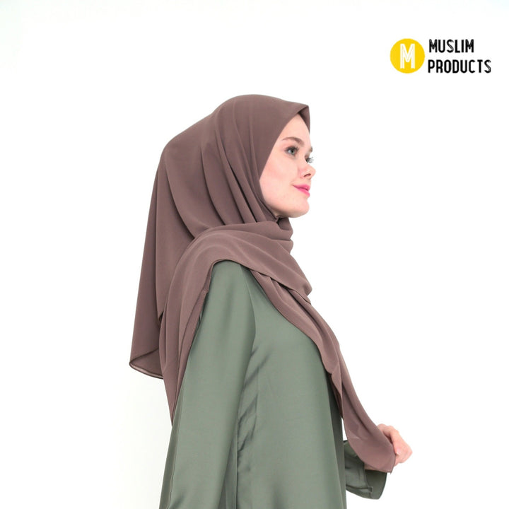 Hoofddoek Crepe (Ovaal) Taupe