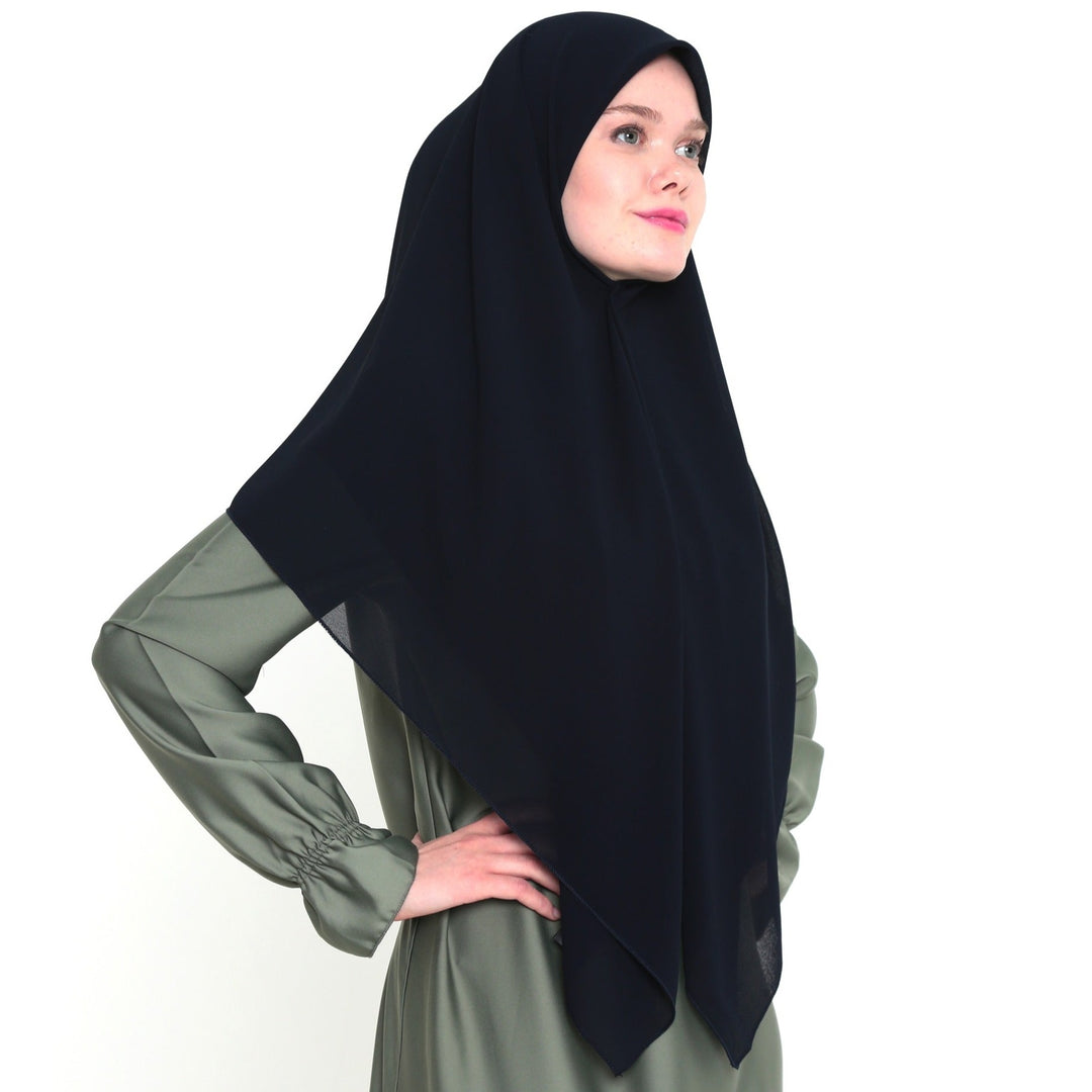 Hoofddoek Crepe (Ovaal) DonkerBlauw
