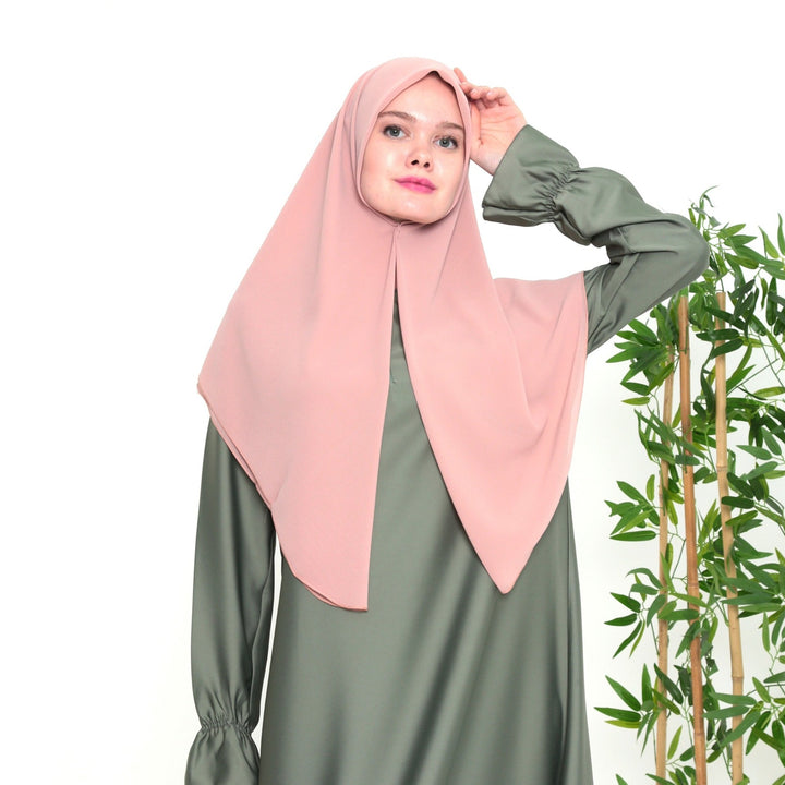 Hoofddoek Crepe (Ovaal) Lichtroze
