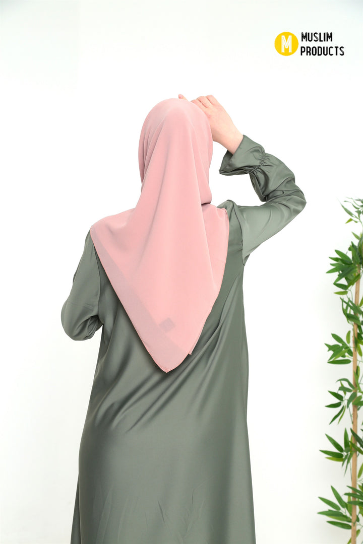 Hoofddoek Crepe (Ovaal) Lichtroze