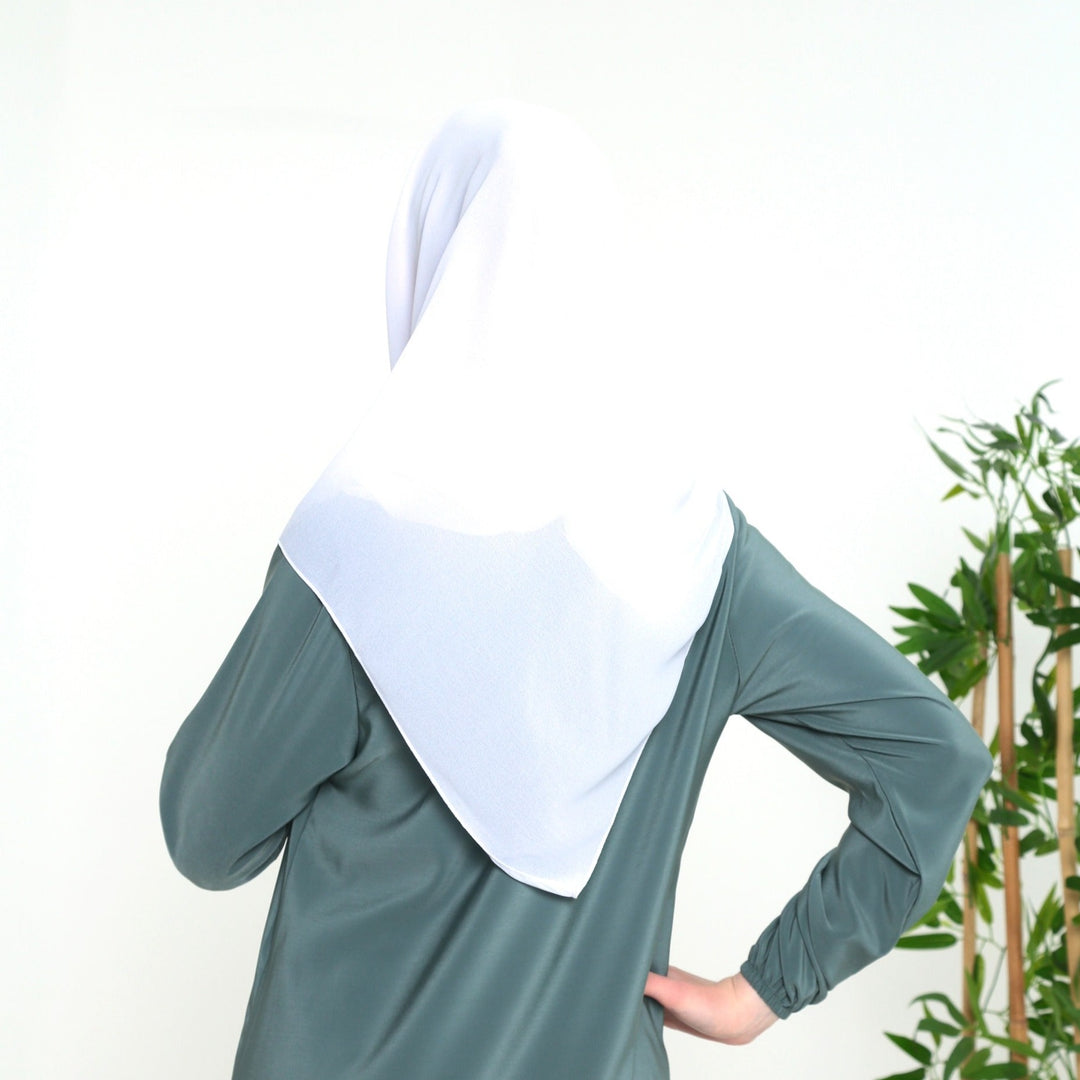 Hoofddoek Crepe (Ovaal) Wit