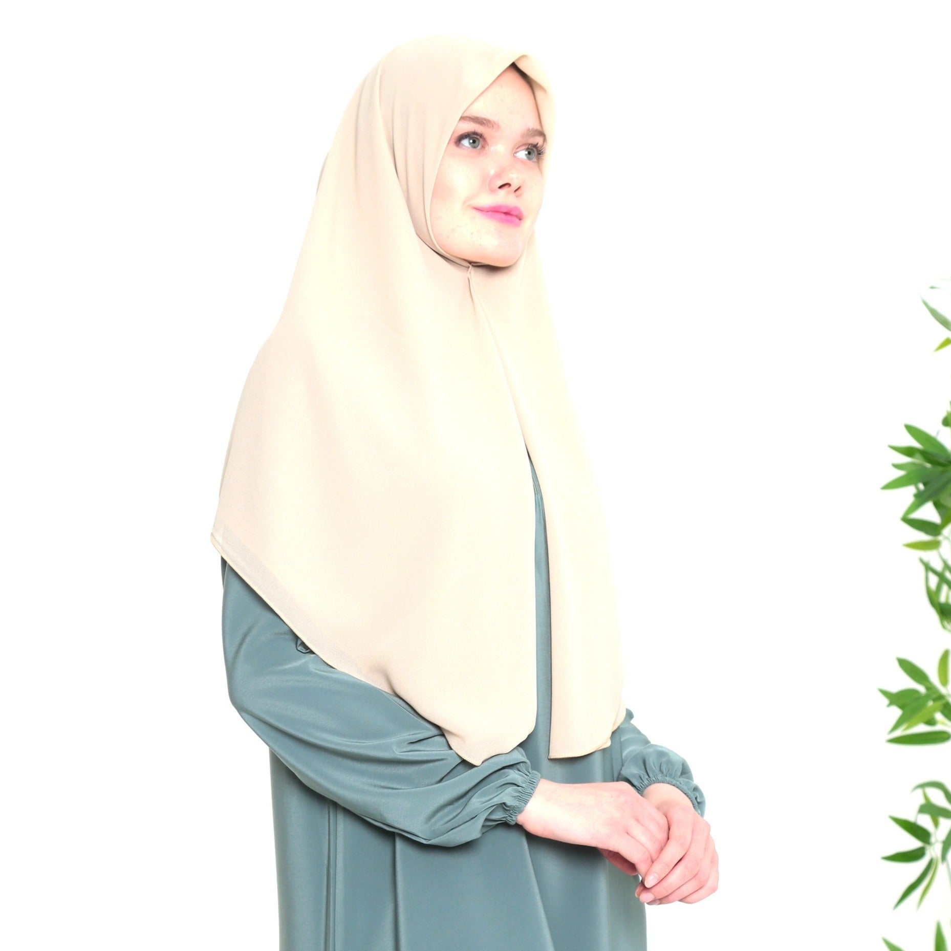 Hoofddoek Crepe (Ovaal) Licht Beige