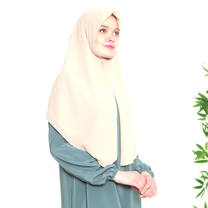 Hoofddoek Crepe (Ovaal) Licht Beige