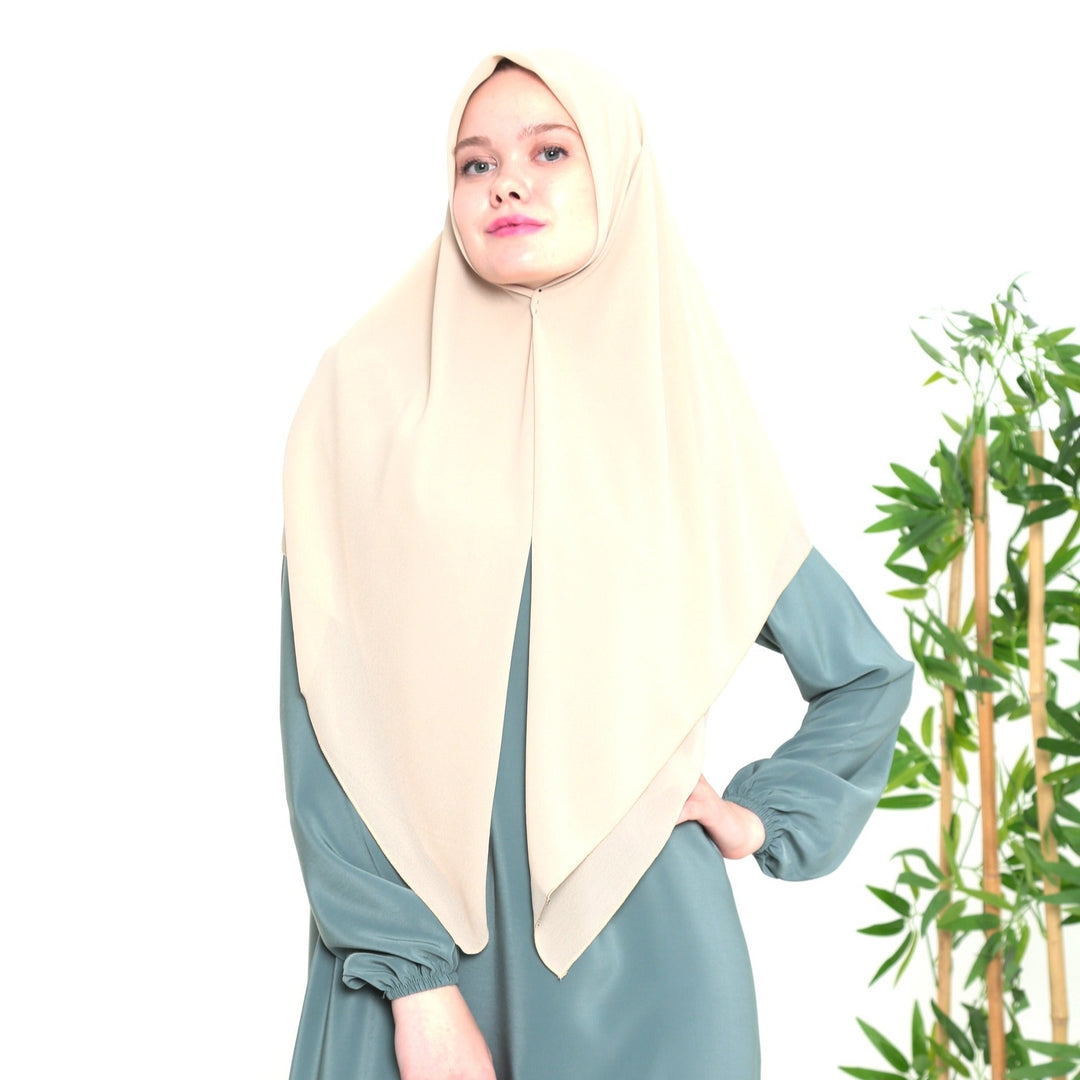 Hoofddoek Crepe (Ovaal) Licht Beige