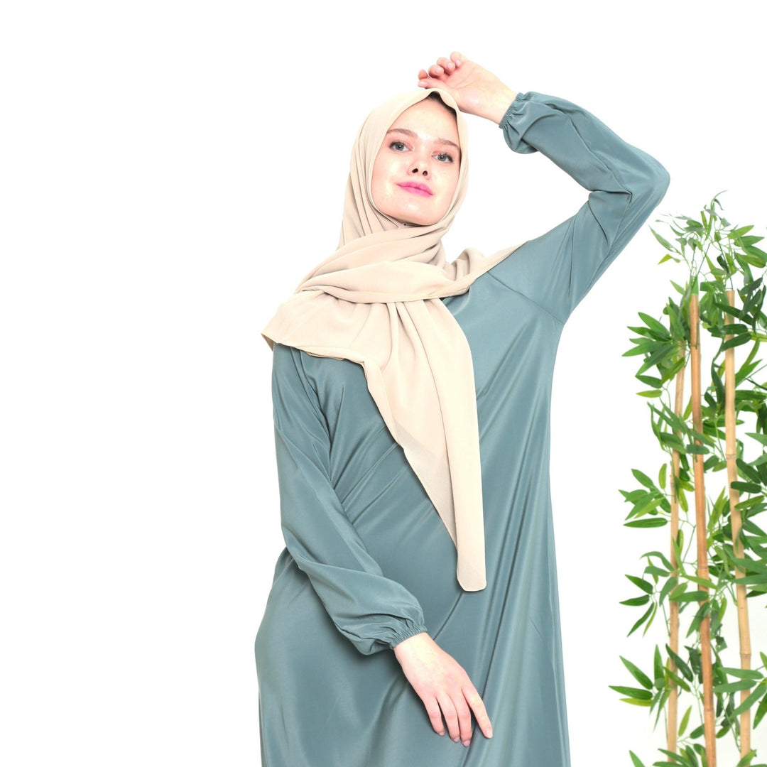 Hoofddoek Crepe (Ovaal) Licht Beige