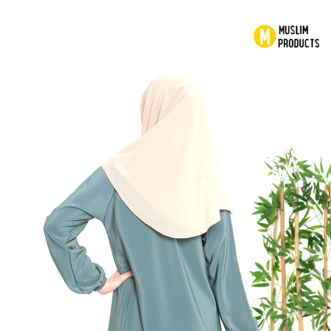 Hoofddoek Crepe (Ovaal) Licht Beige