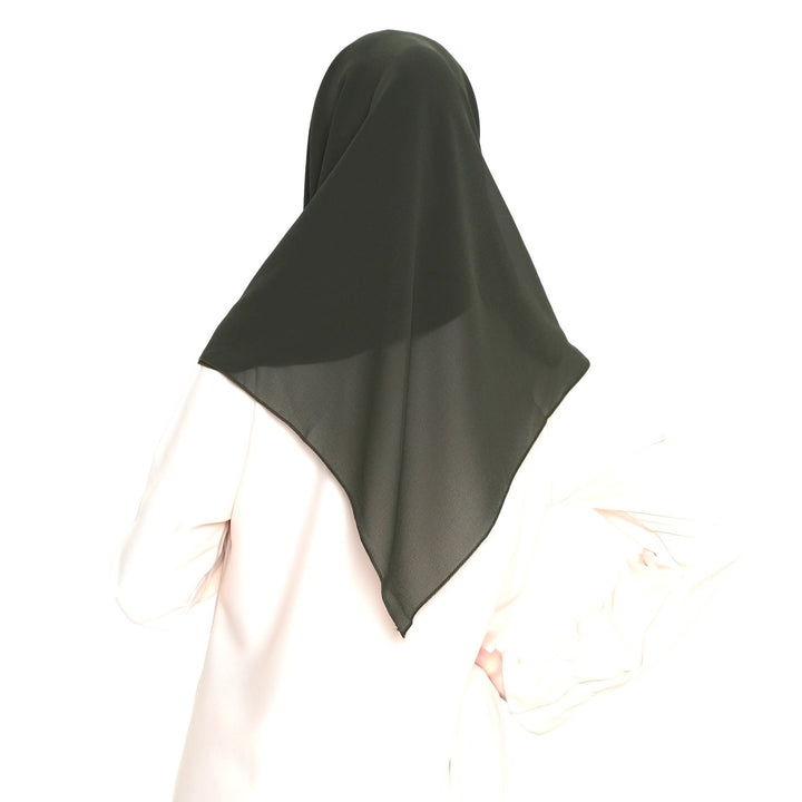 Hoofddoek Crepe (Ovaal) Leger Groen