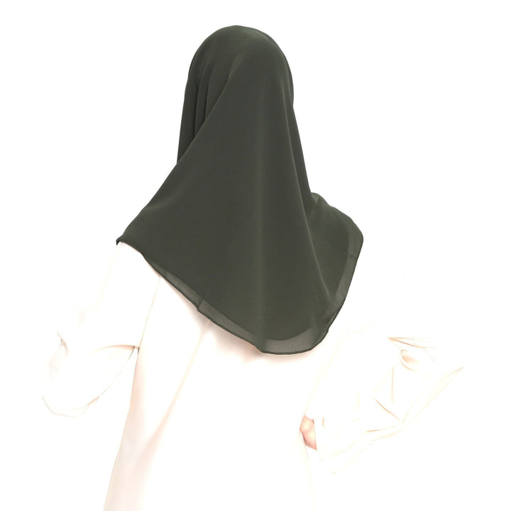 Hoofddoek Crepe (Ovaal) Leger Groen