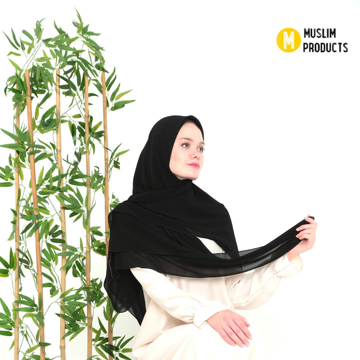grote hoofddoek crepe
