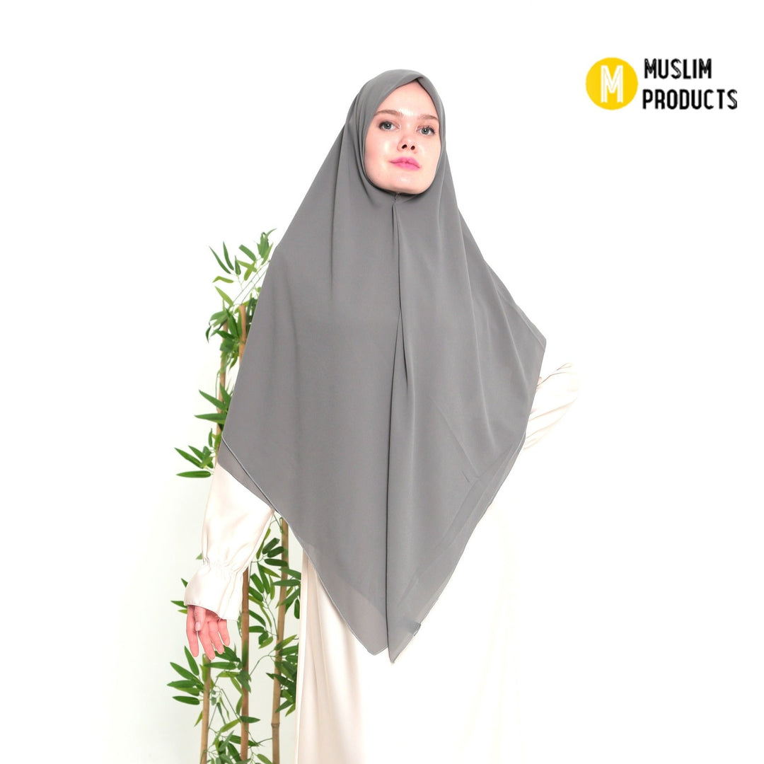 Grote Hoofddoek Chiffon grijs