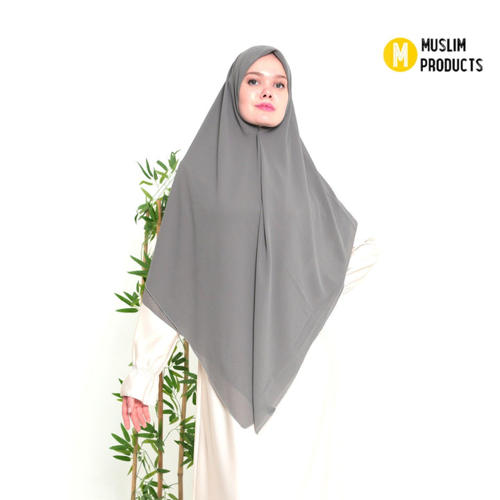 Grote Hoofddoek Chiffon grijs