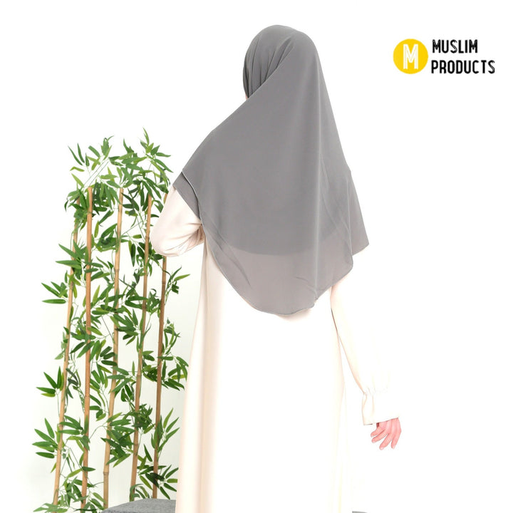 Grote Hoofddoek Chiffon grijs