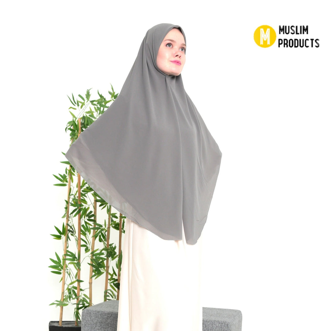 Grote Hoofddoek Chiffon grijs