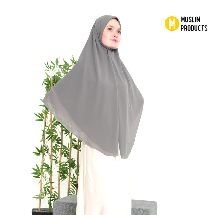 Grote Hoofddoek Chiffon grijs