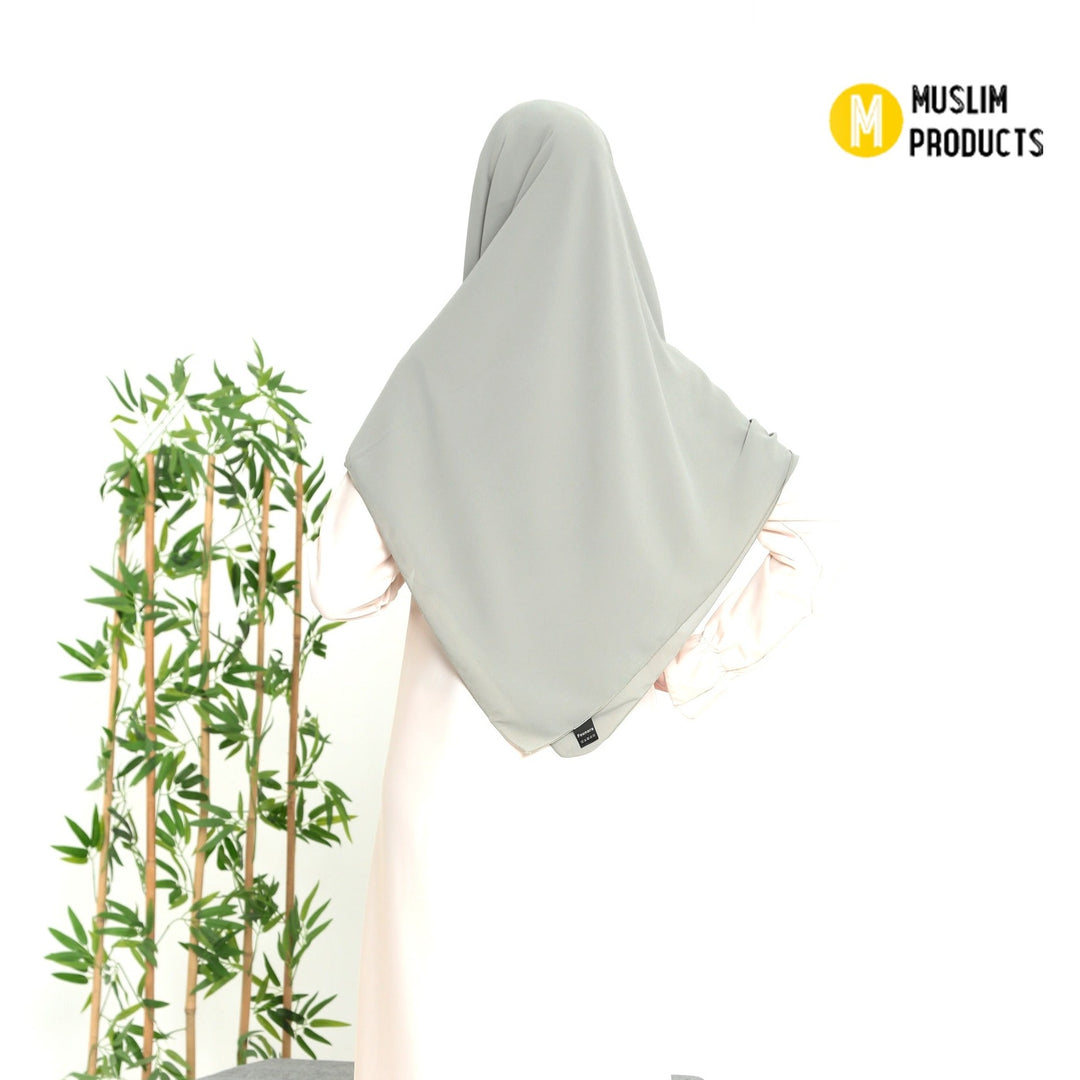 Grote Hoofddoek Chiffon Witgroen