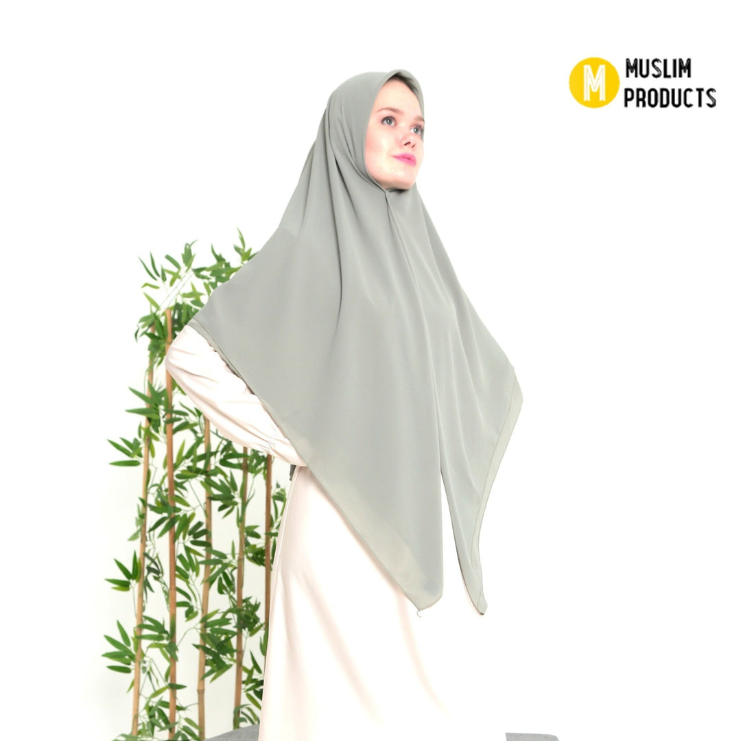 Grote Hoofddoek Chiffon Witgroen