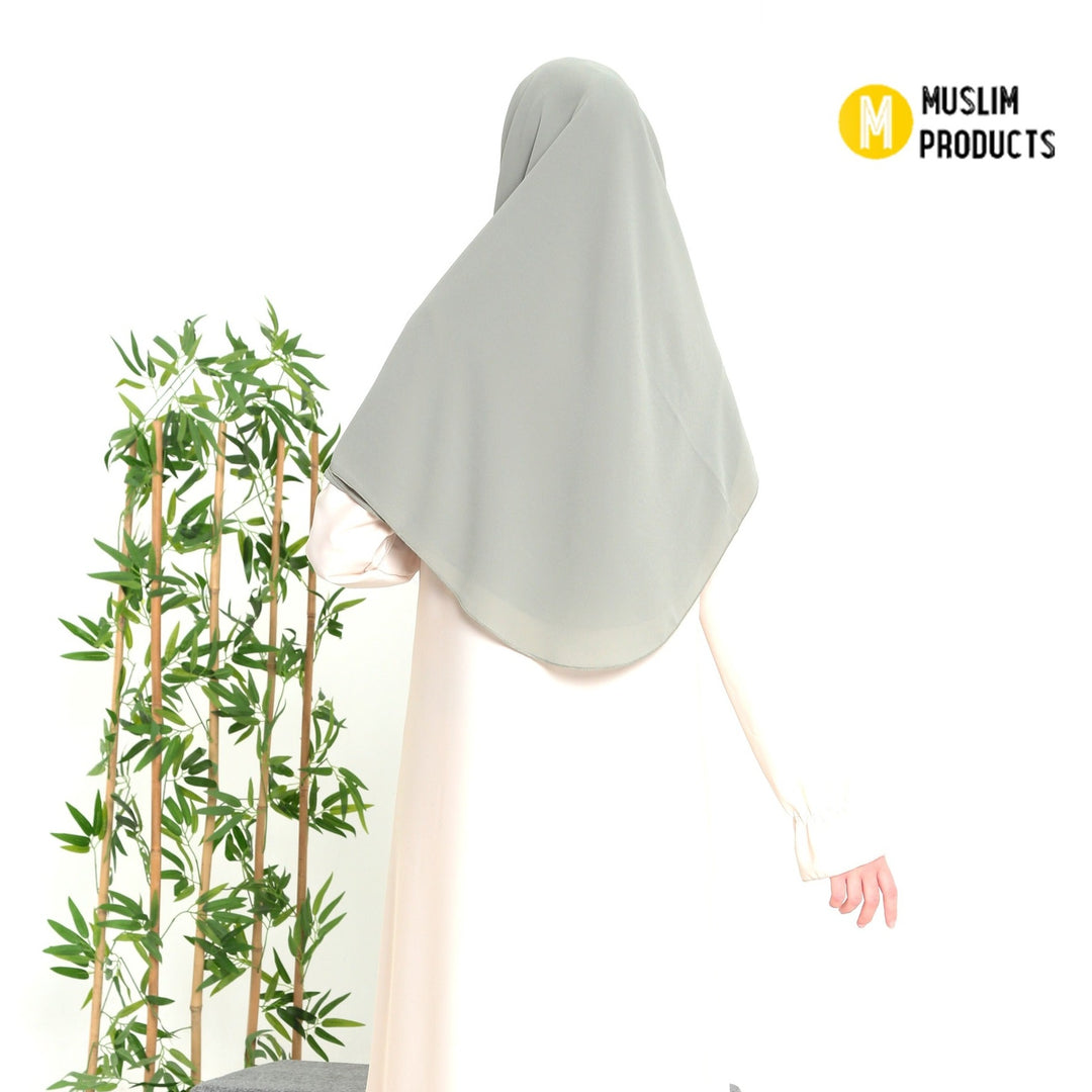 Grote Hoofddoek Chiffon Witgroen