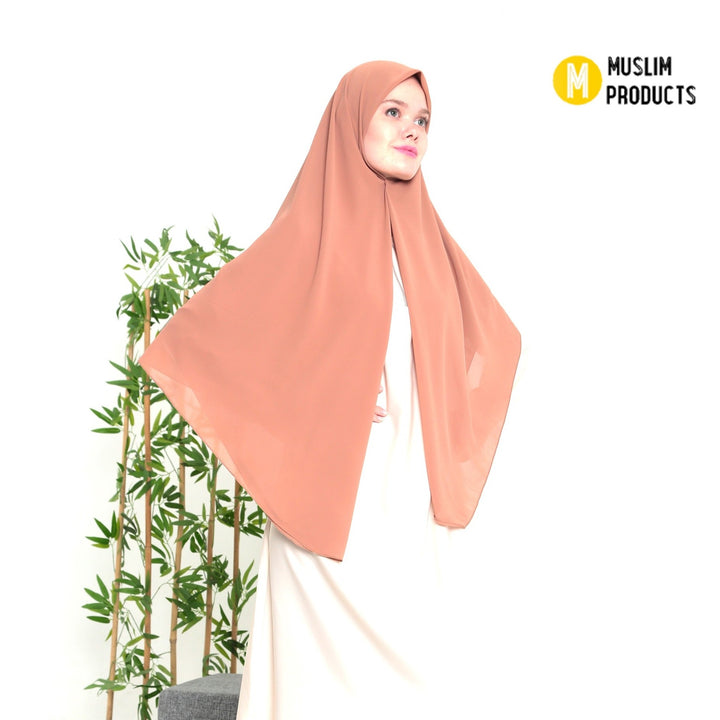 Grote Hoofddoek Chiffon Zalm