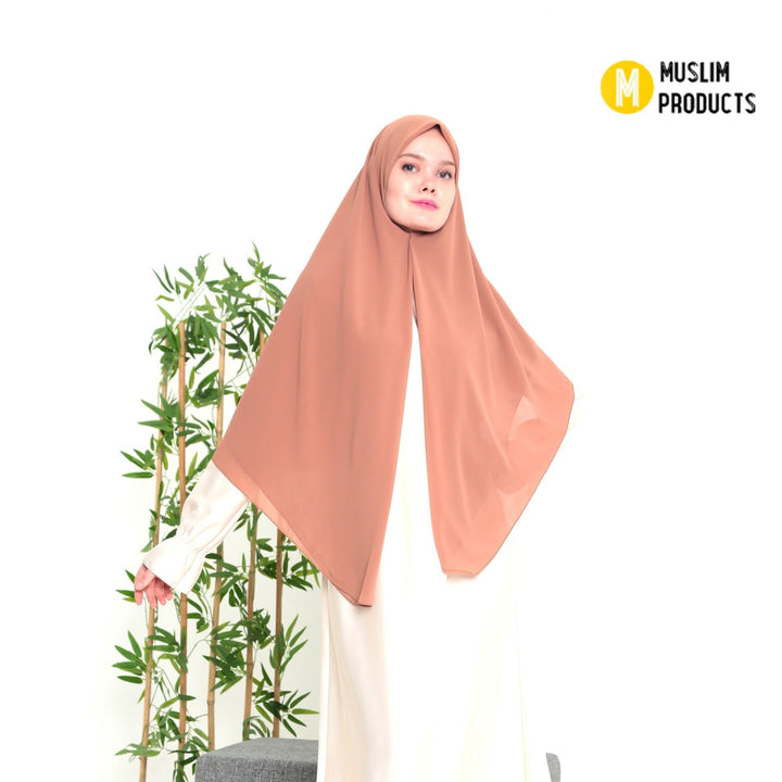 Grote Hoofddoek Chiffon Zalm