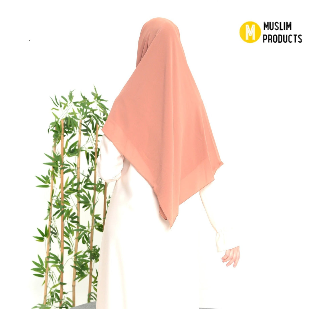 Grote Hoofddoek Chiffon Zalm