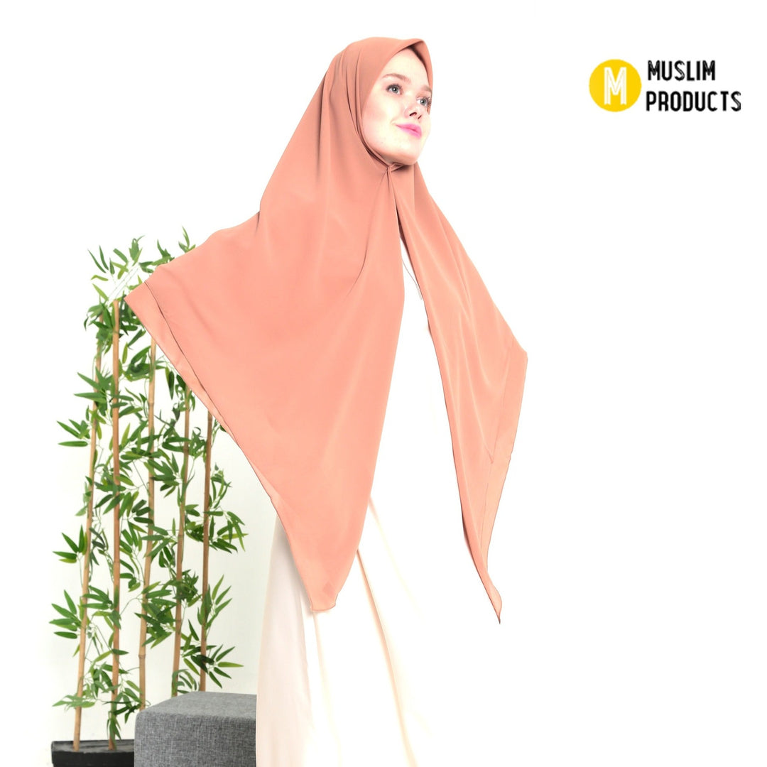 Grote Hoofddoek Chiffon Zalm