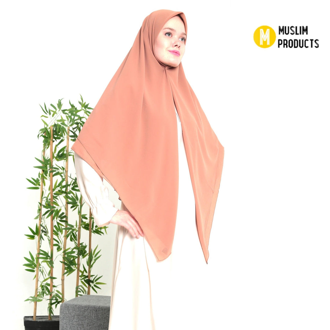 Grote Hoofddoek Chiffon Zalm