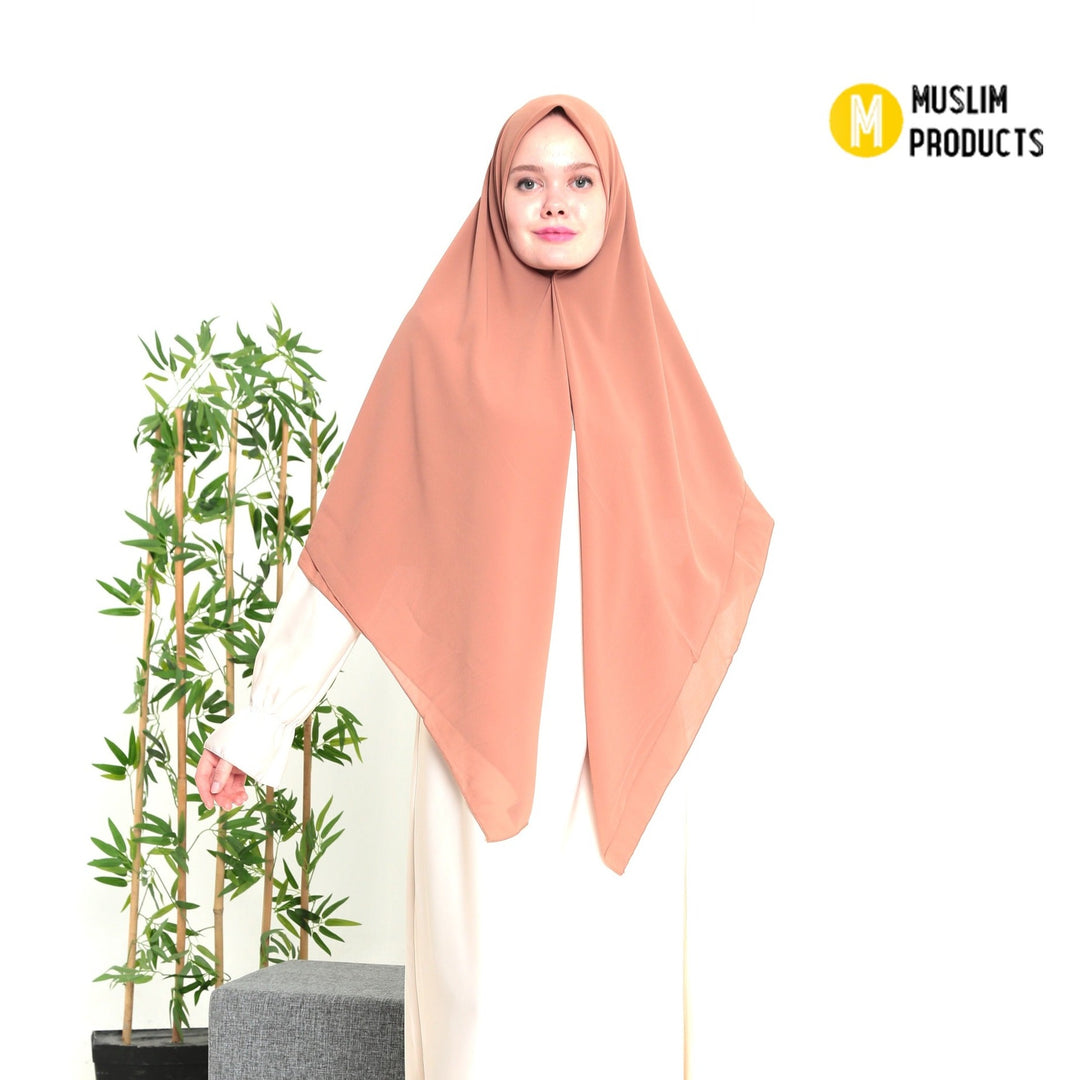 Grote Hoofddoek Chiffon Zalm