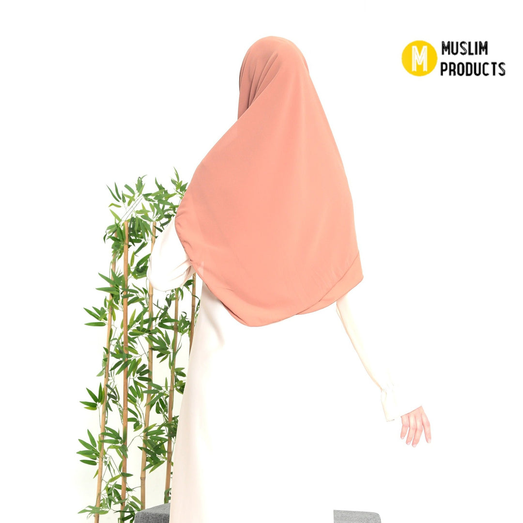 Grote Hoofddoek Chiffon Zalm