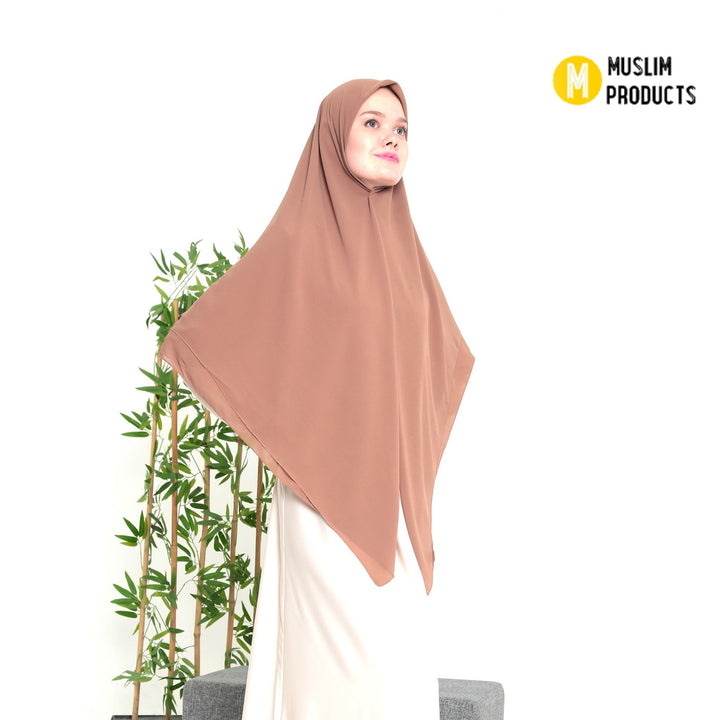 Grote Hoofddoek Chiffon Bruin Taupe