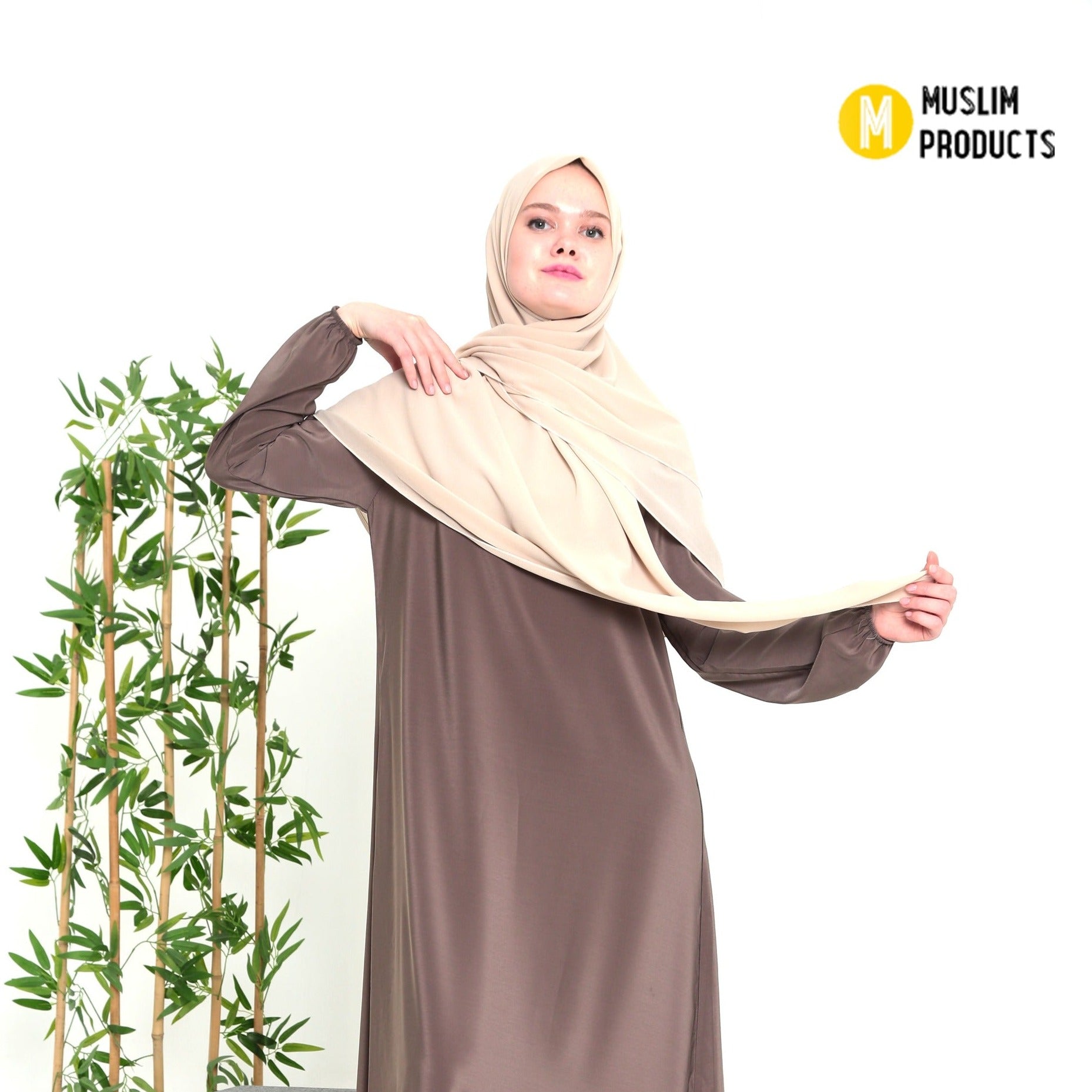 Grote Hoofddoek Chiffon Cream