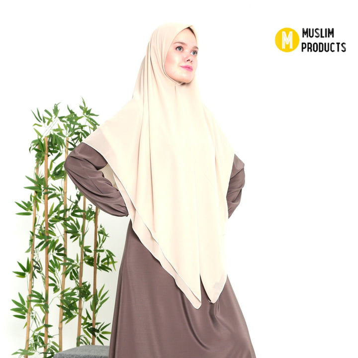 Grote Hoofddoek Chiffon Cream