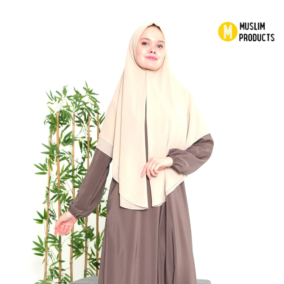Grote Hoofddoek Chiffon Cream