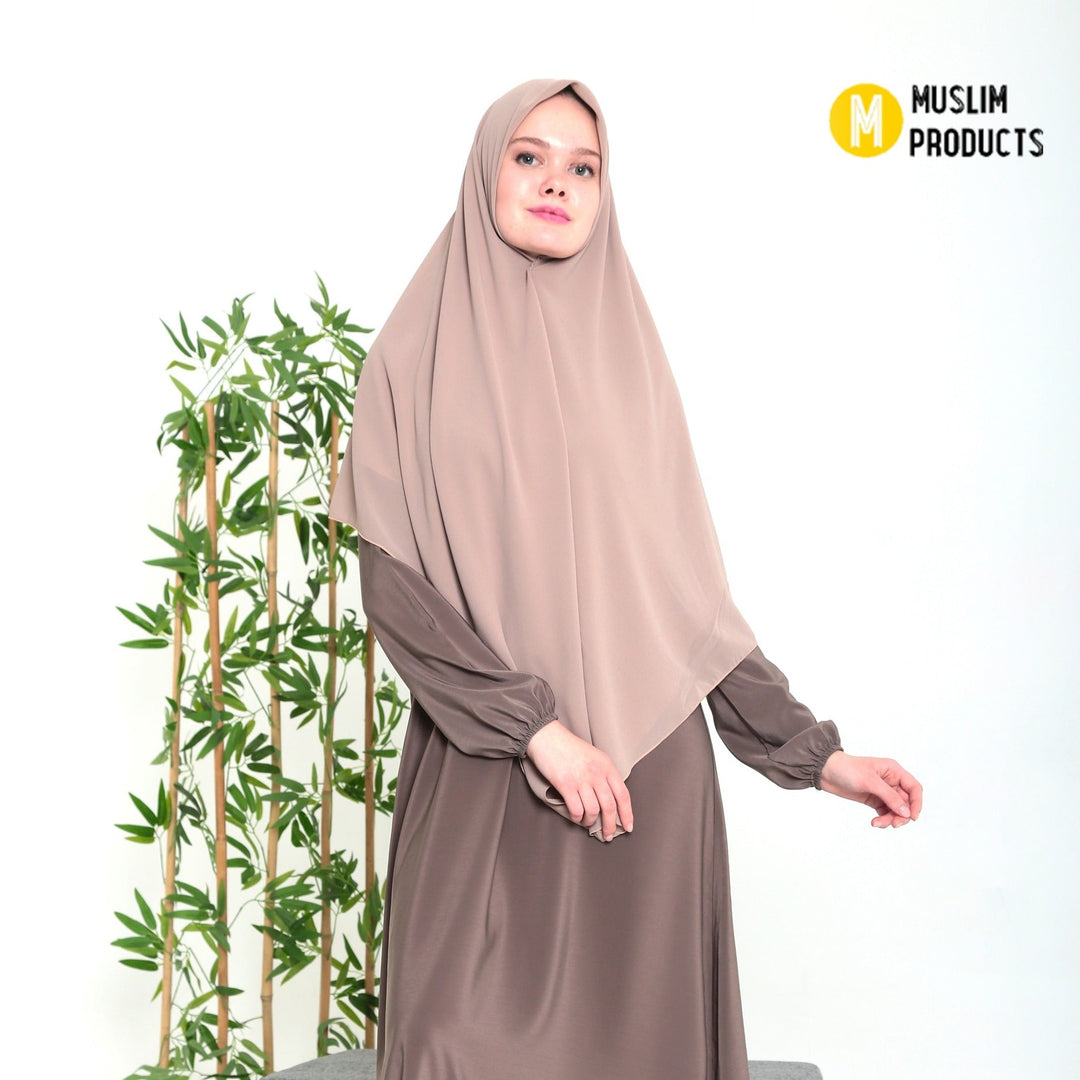 Grote Hoofddoek Chiffon Taupe