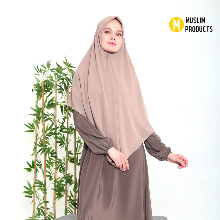 Grote Hoofddoek Chiffon Taupe