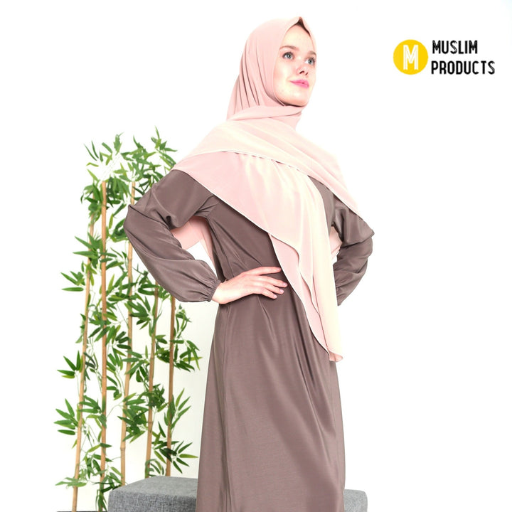 Grote Hoofddoek Chiffon Oud Roze