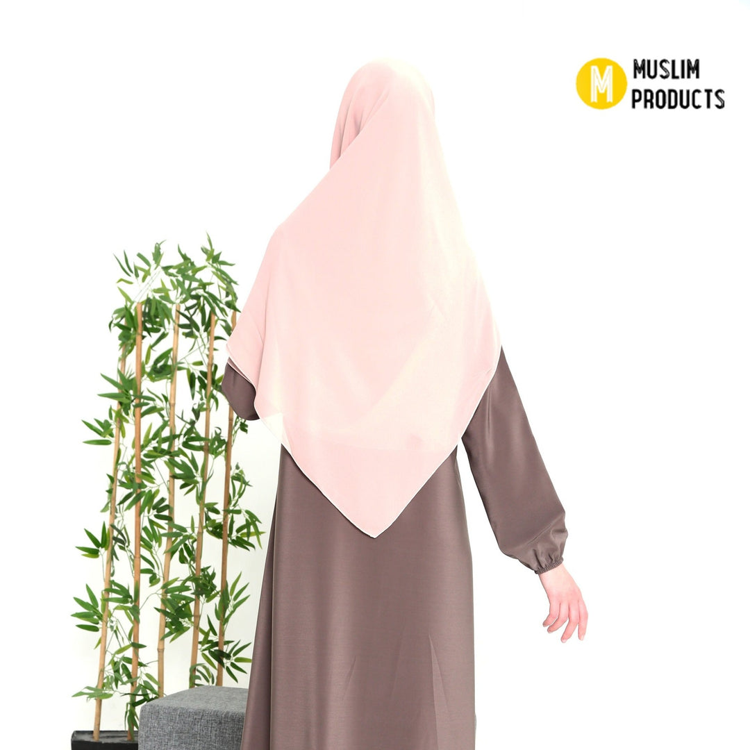 Grote Hoofddoek Chiffon Oud Roze