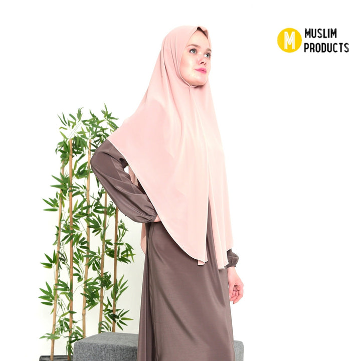 Grote Hoofddoek Chiffon Oud Roze