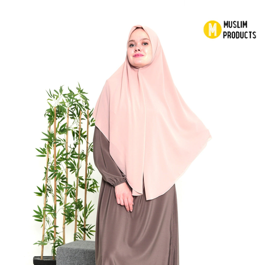 Grote Hoofddoek Chiffon Oud Roze