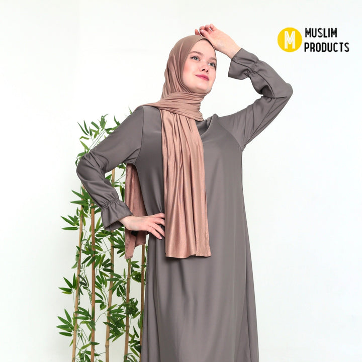 Maxi Jersey Sjaal Breed 75×190 Goud Bruin